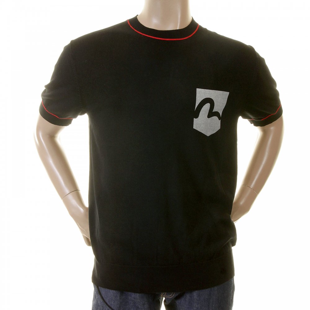 Black Logo Pocket printed T shirt for Men