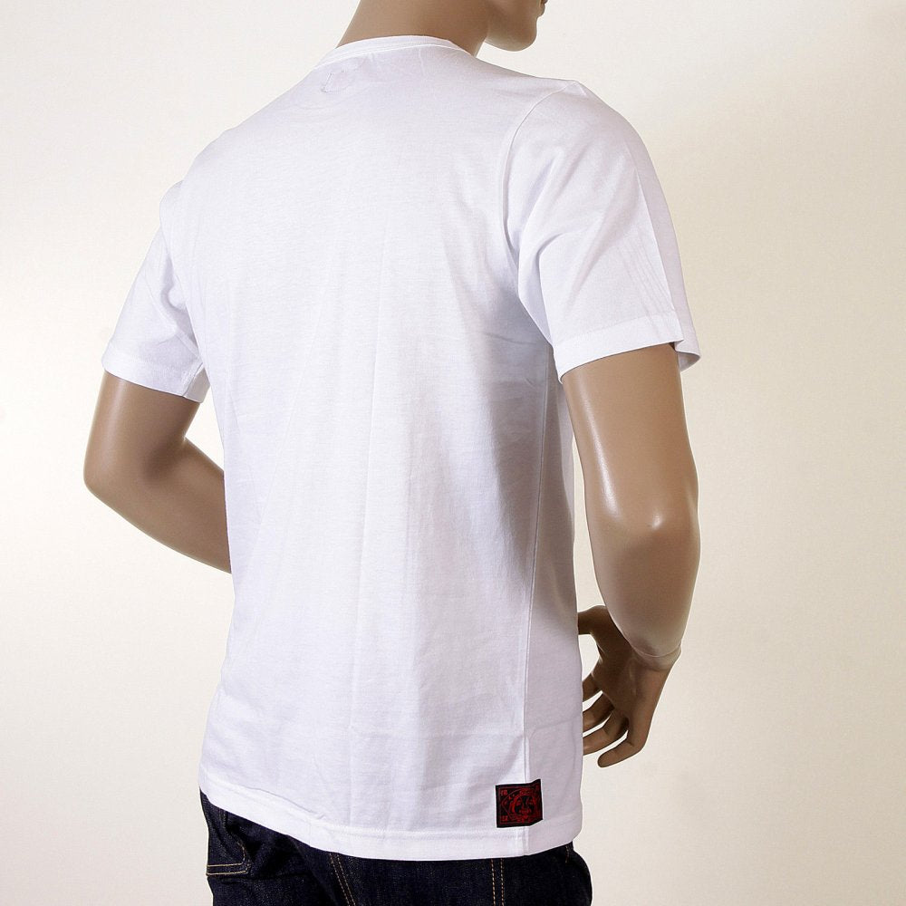 White Original Evisu Airline Short Sleeved T Shirt