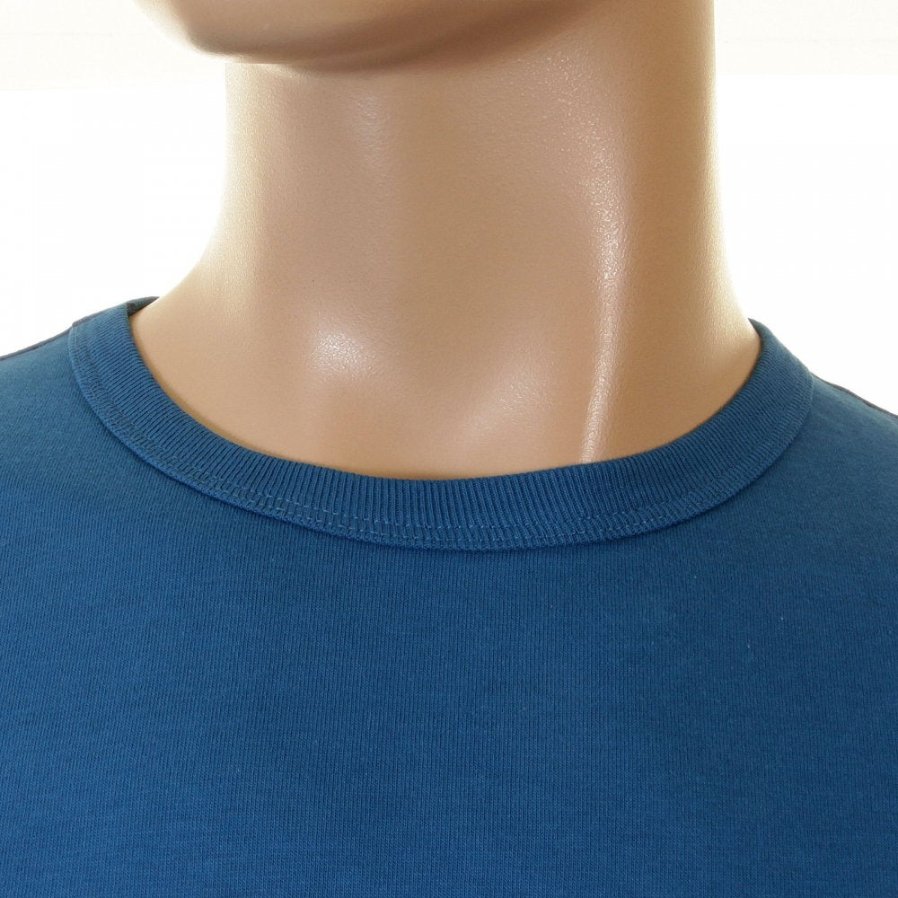 Authentic Petrol blue T shirt with Gold Leaf Logo