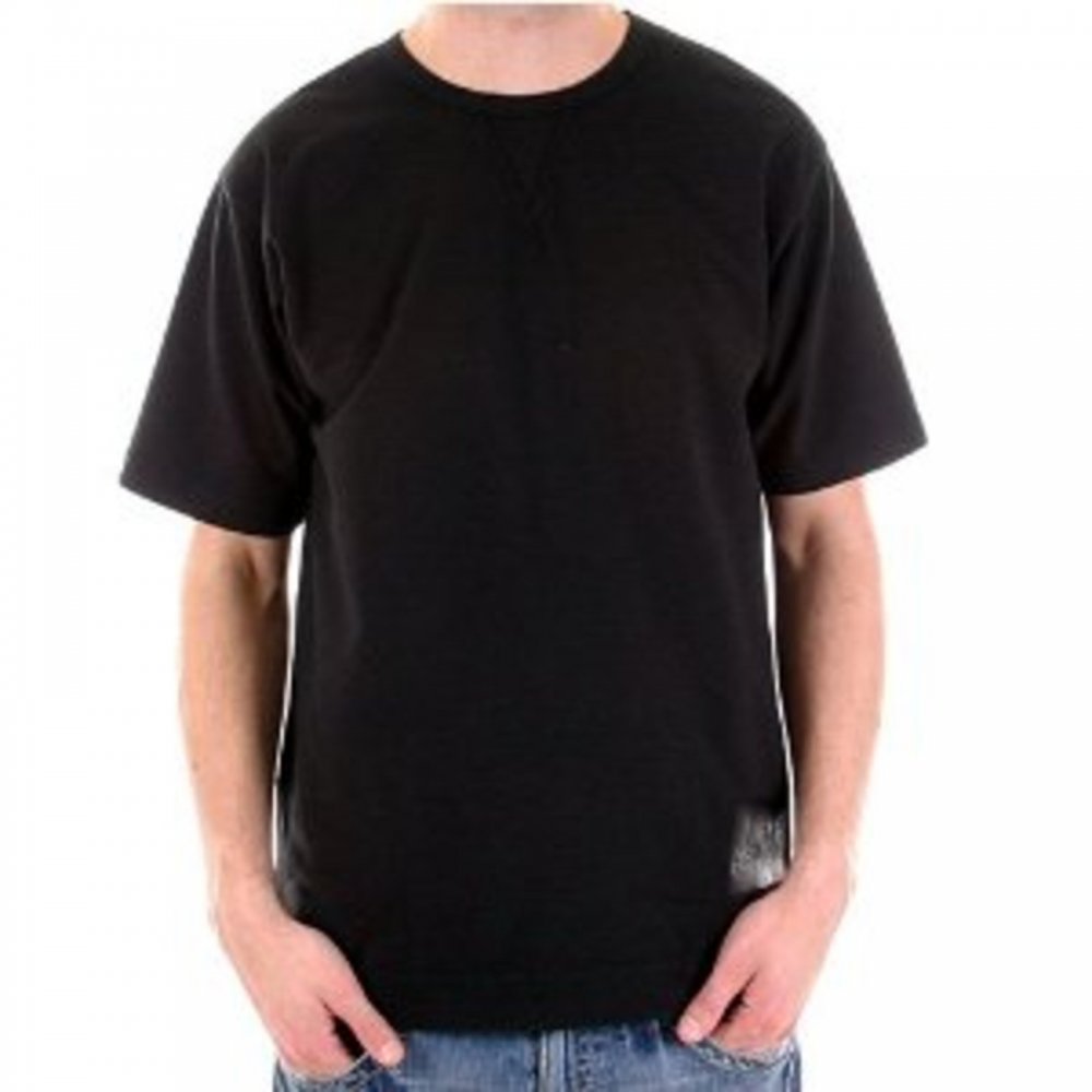 Crew neck Plain T shirt in black