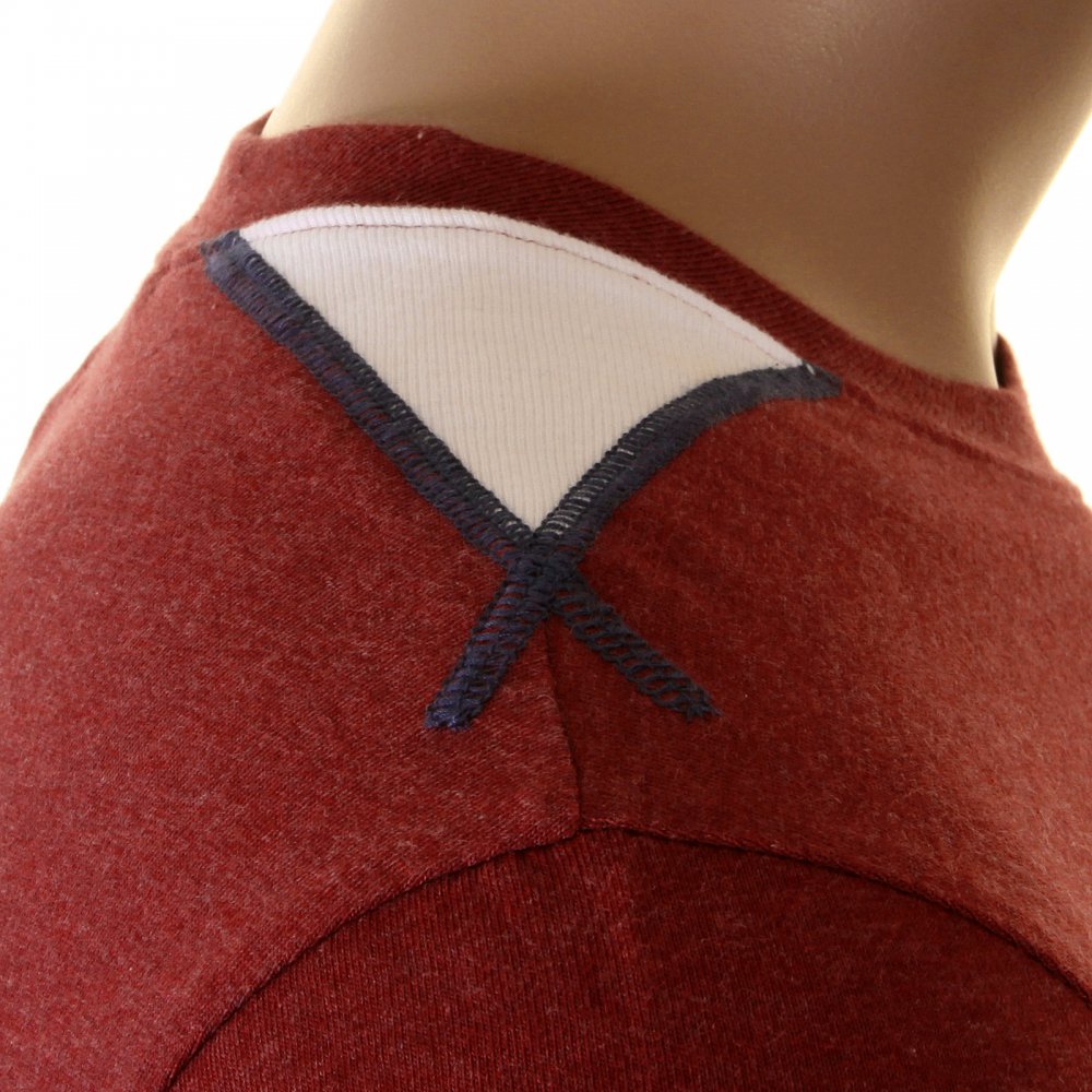 Genuine Brick Red Denim Cuff T Shirt