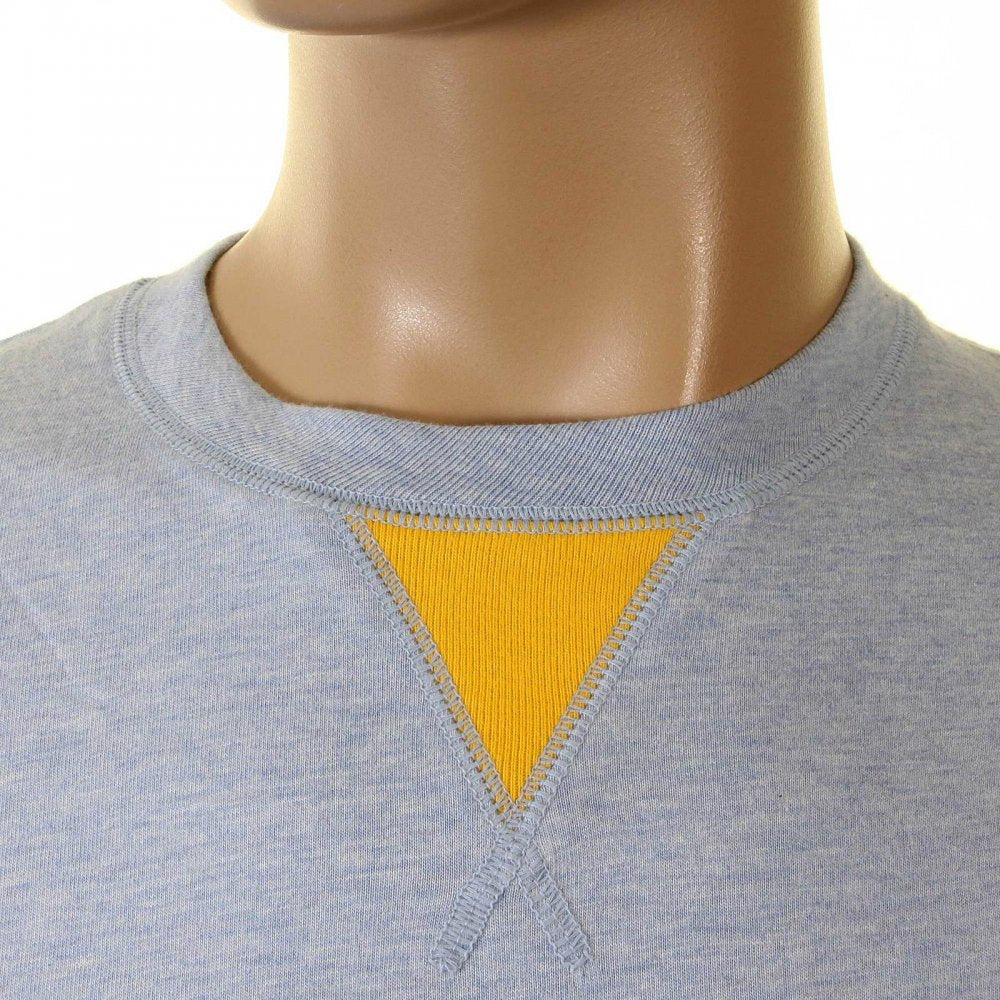 Rare and Authentic Sky Blue Long Sleeve Five Pocket T Shirt