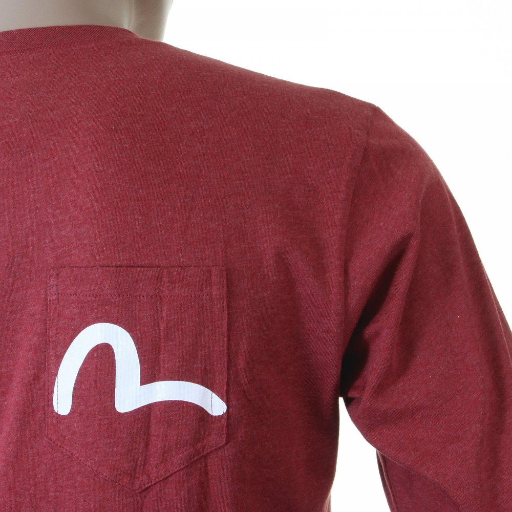 Rare and Authentic Brick Red Long Sleeve Five Pocket T shirt