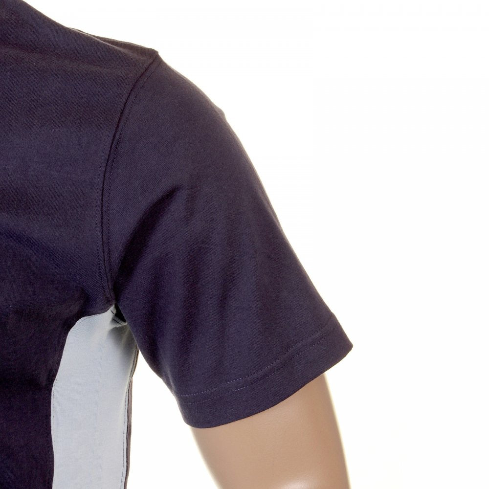 Ink Blue Rare panelled maniac t shirt
