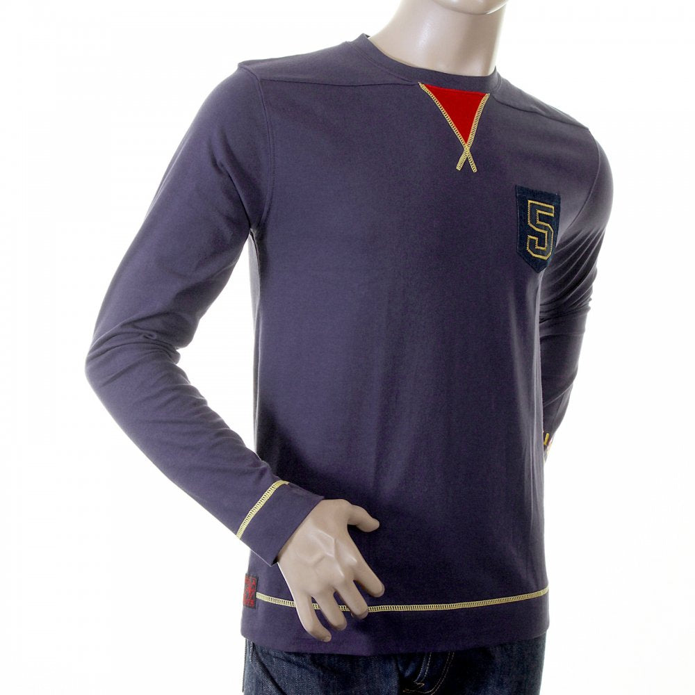 Ink Blue early original genuine rare long sleeve T Shirt