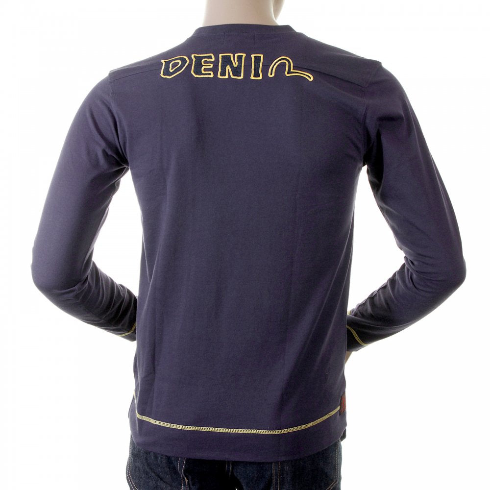 Ink Blue early original genuine rare long sleeve T Shirt