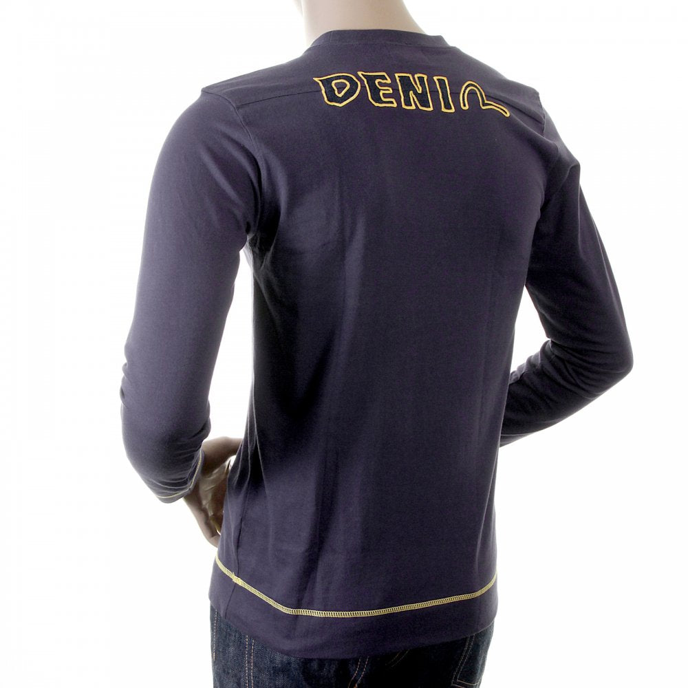 Ink Blue early original genuine rare long sleeve T Shirt