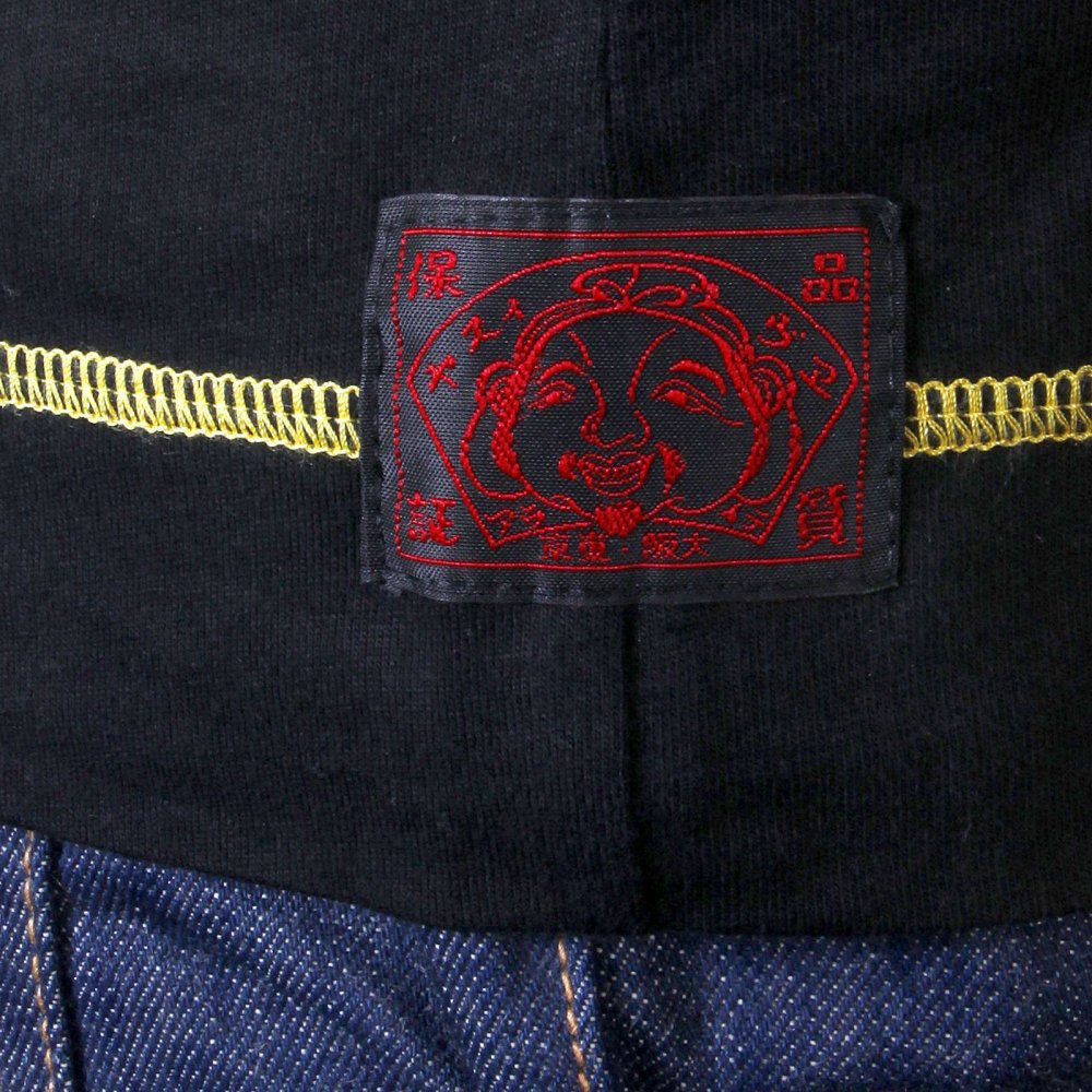 Black Original Rare Evisu t shirt with denim pocket
