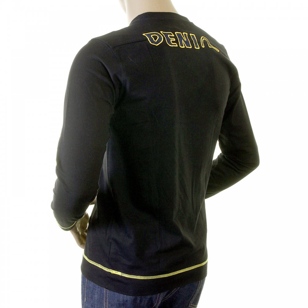 Black Original Rare Evisu t shirt with denim pocket