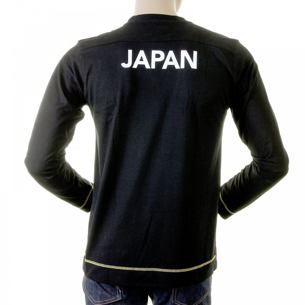 Black original genuine Japan themed cotton t-shirt