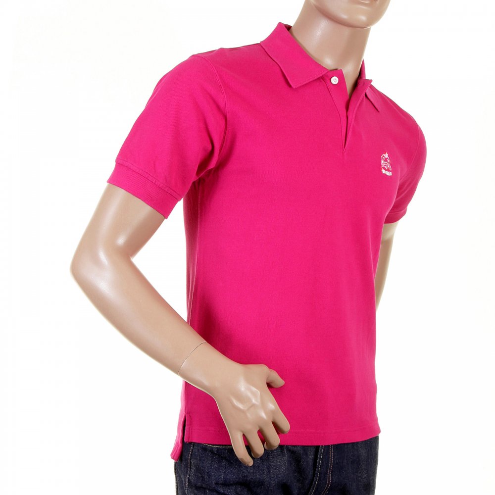 Mens Short Sleeve, Dark Pink polo Shirt
