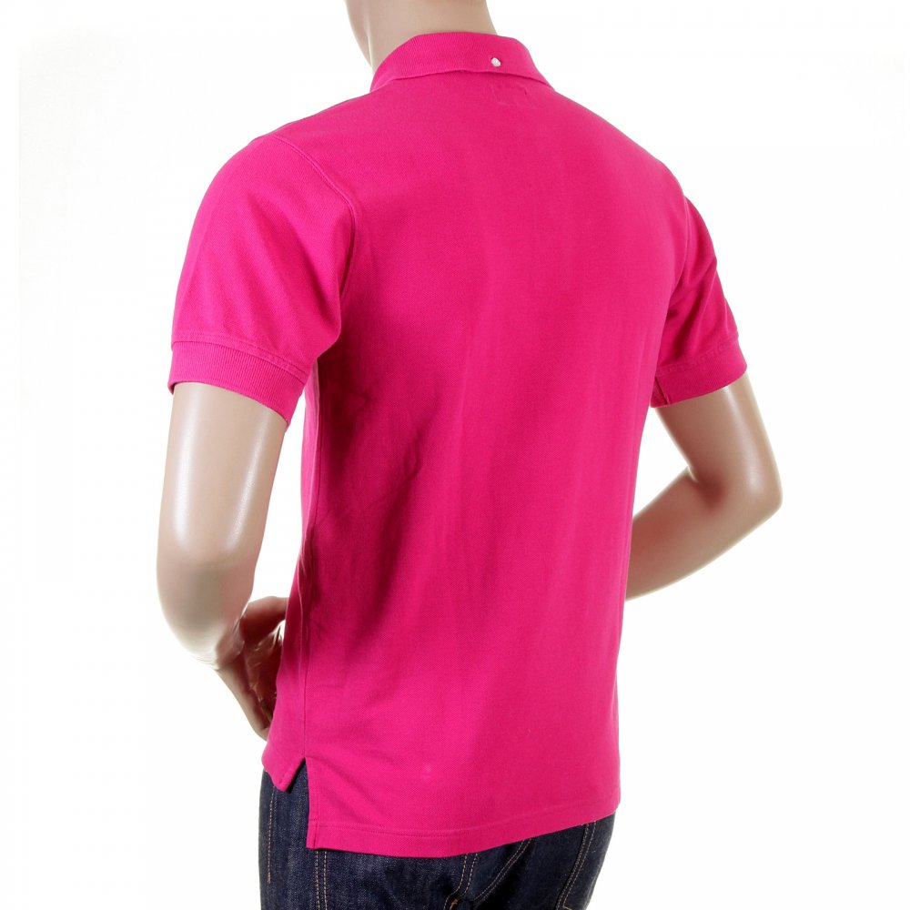 Mens Short Sleeve, Dark Pink polo Shirt