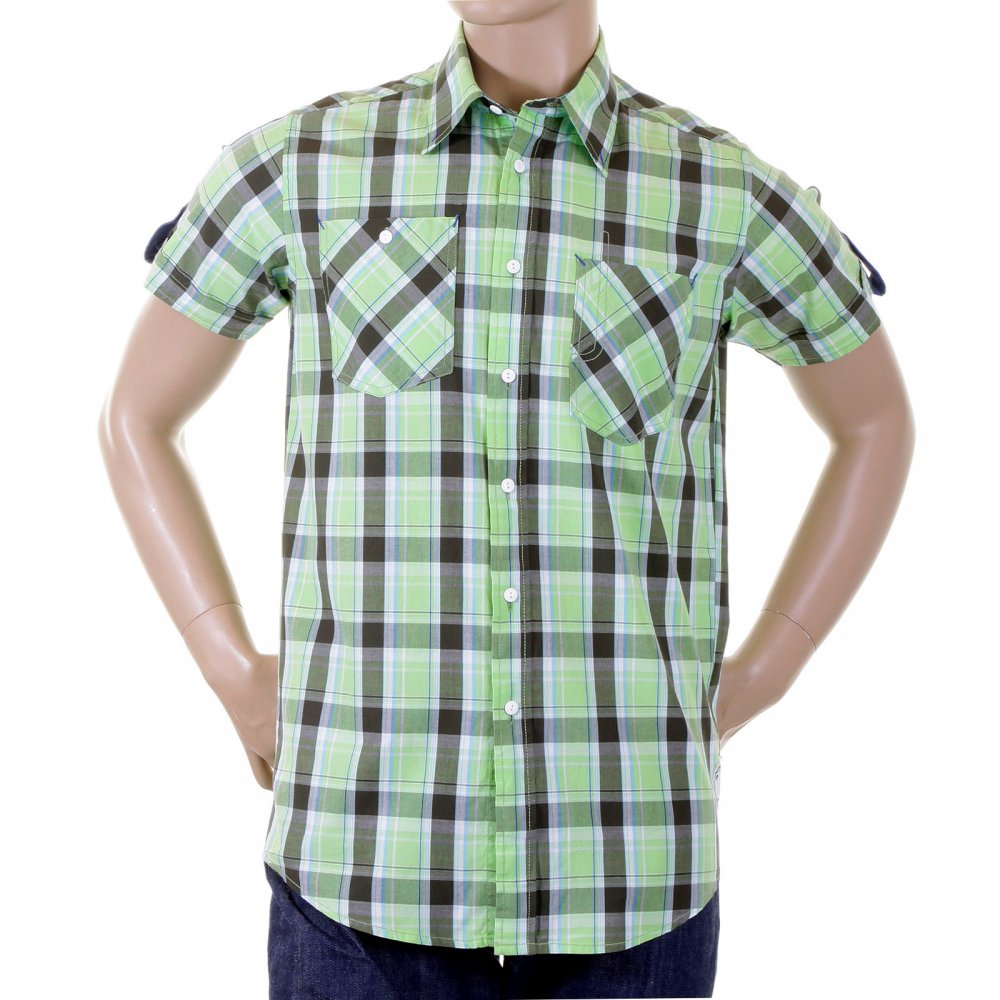 Pista Green Button Down Check Shirt