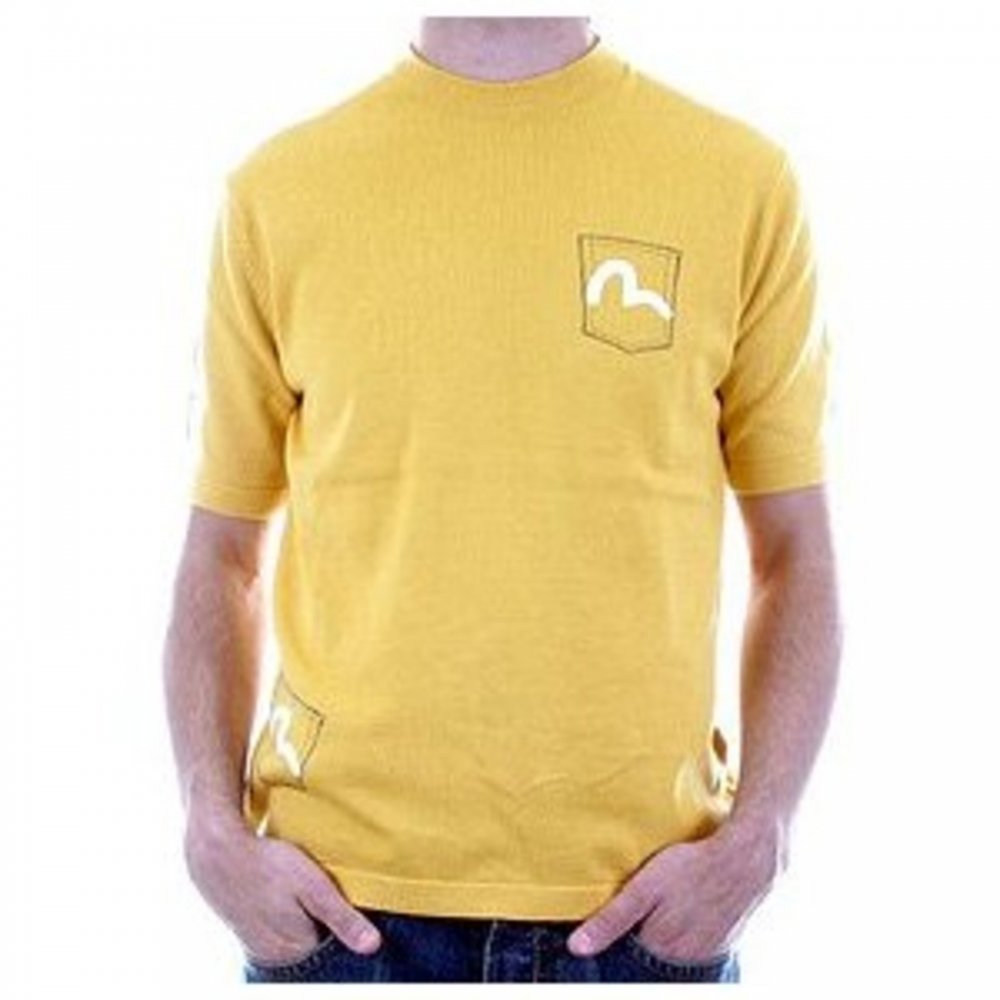 Mens 5 pocket saffron knitted t shirt