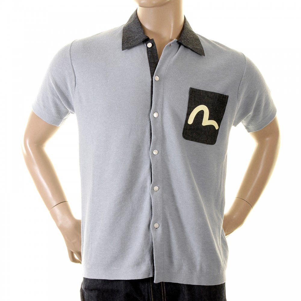 Deluxe Rare Sky Blue Knitted Shirt