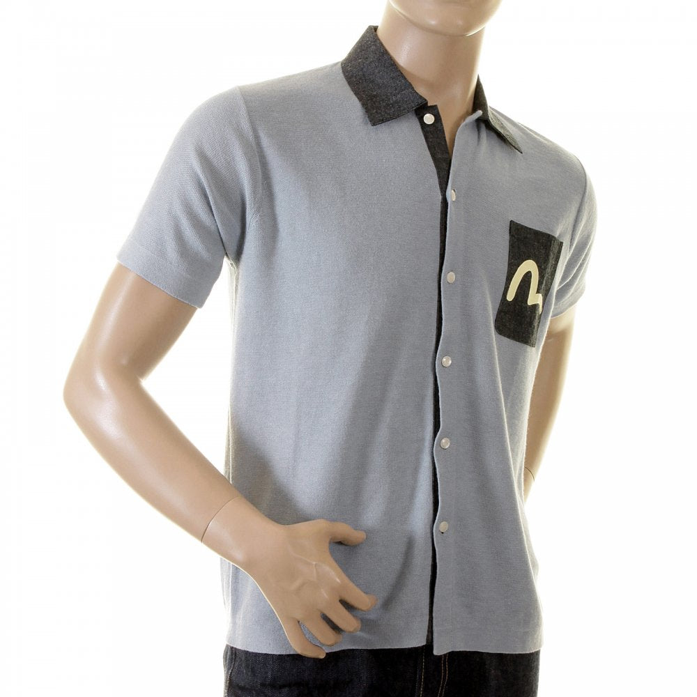 Deluxe Rare Sky Blue Knitted Shirt