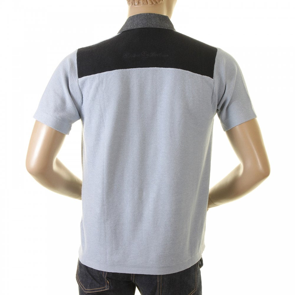 Deluxe Rare Sky Blue Knitted Shirt