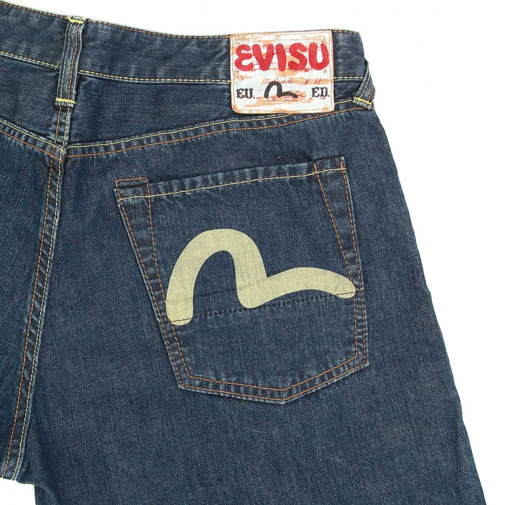 European Edition Painted logo Denim Vintage Jeans