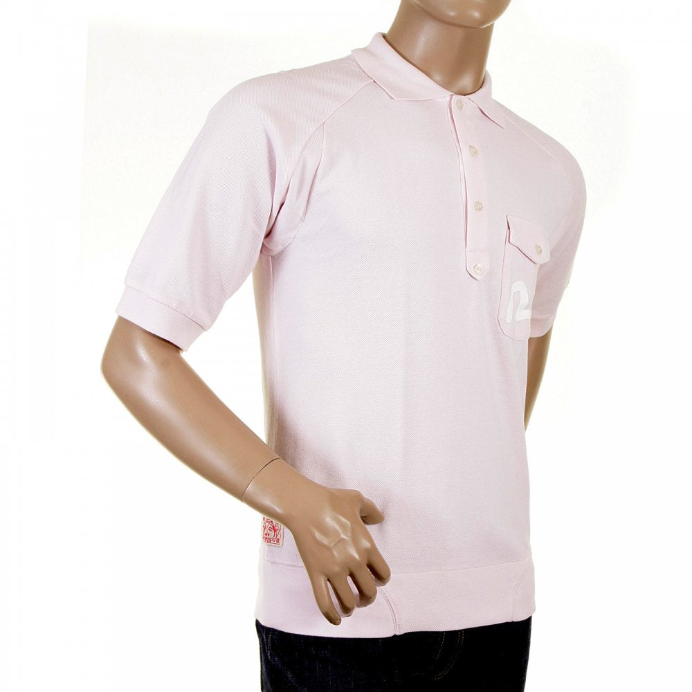 Washed Pale Pink Polo Shirt