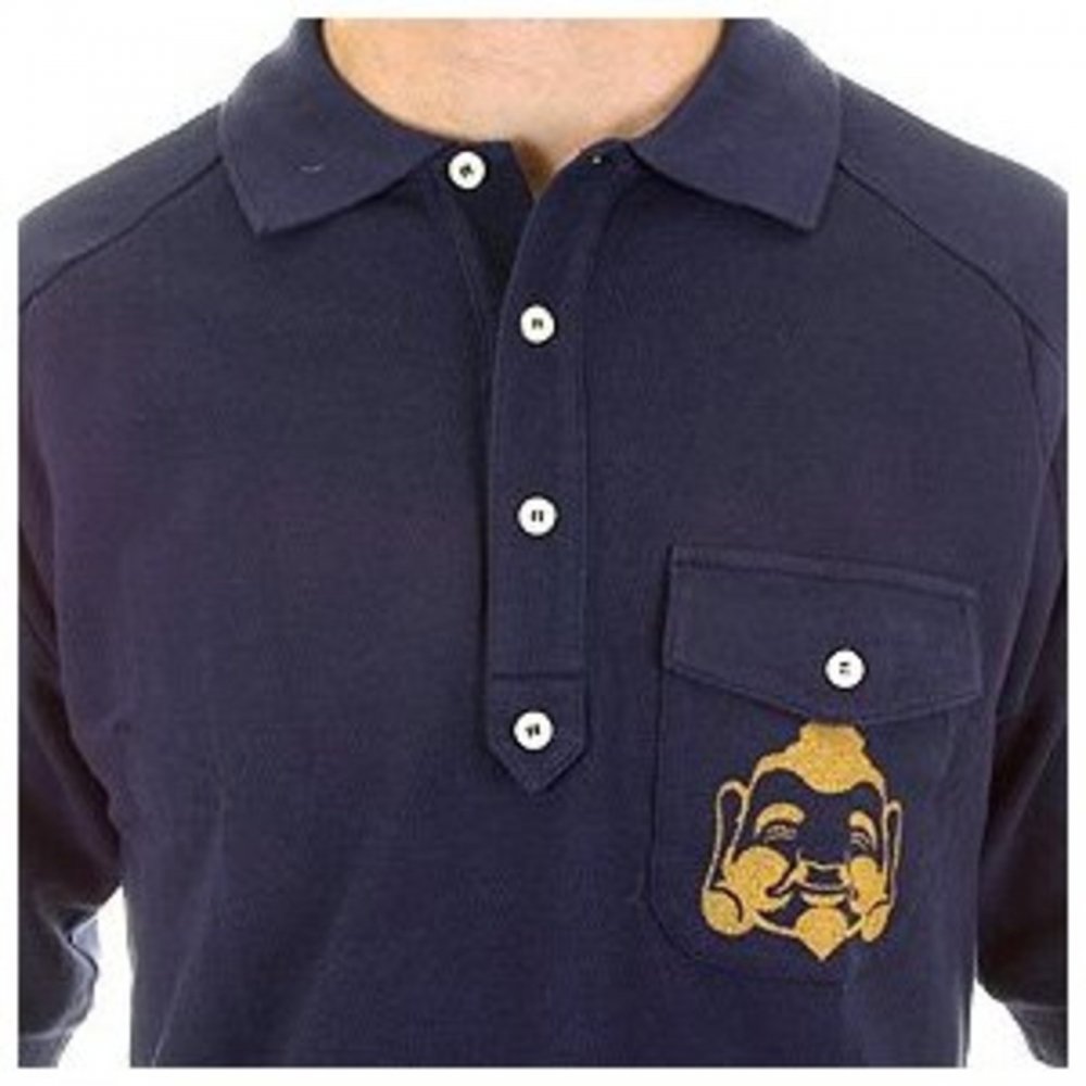 Navy Blue Regular Fit Pique Polo Shirt