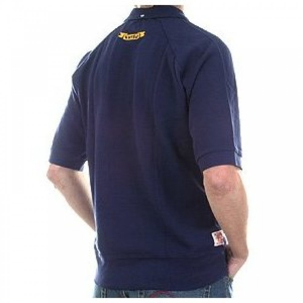 Navy Blue Regular Fit Pique Polo Shirt