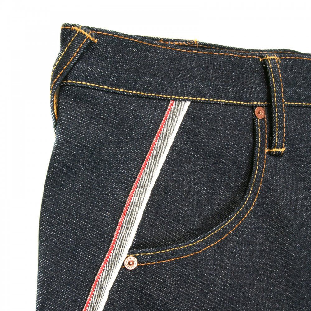 Dark Indigo Spiral Cut Raw Selvedge Denim Jeans