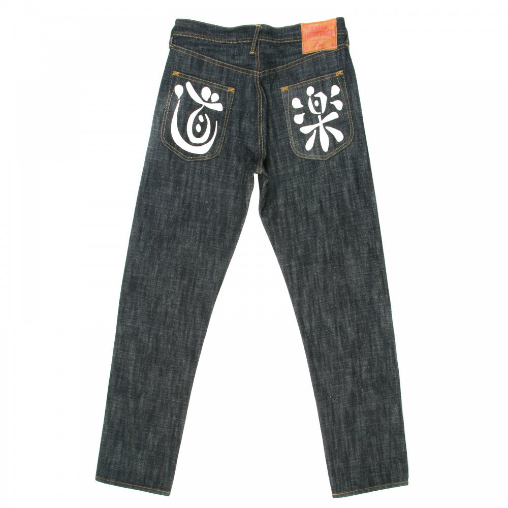 Dark Indigo Slim Cut Painted Pocket Jeans