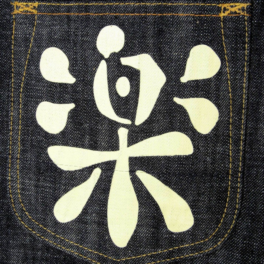 Dark Indigo Slim Cut Painted Pocket Jeans