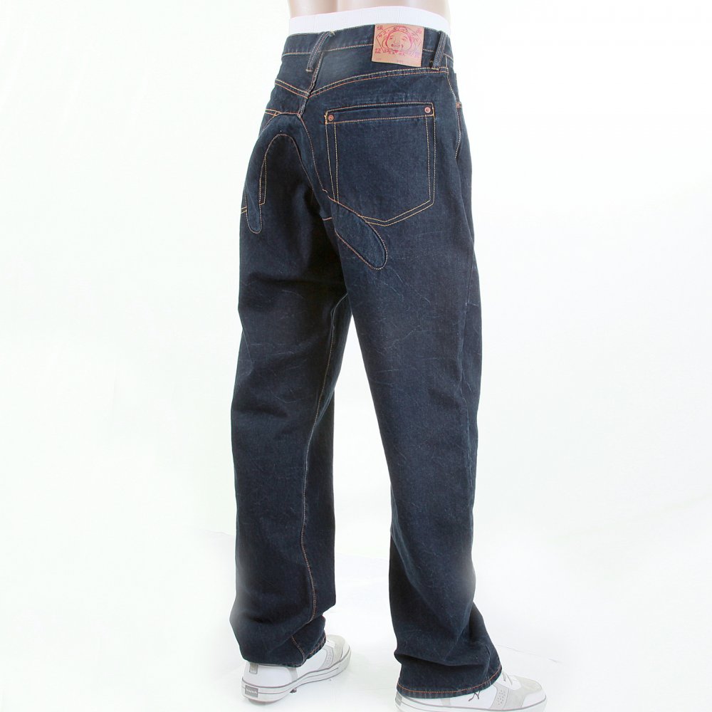 Dark Indigo Vein Wash Vintage Cut Denim