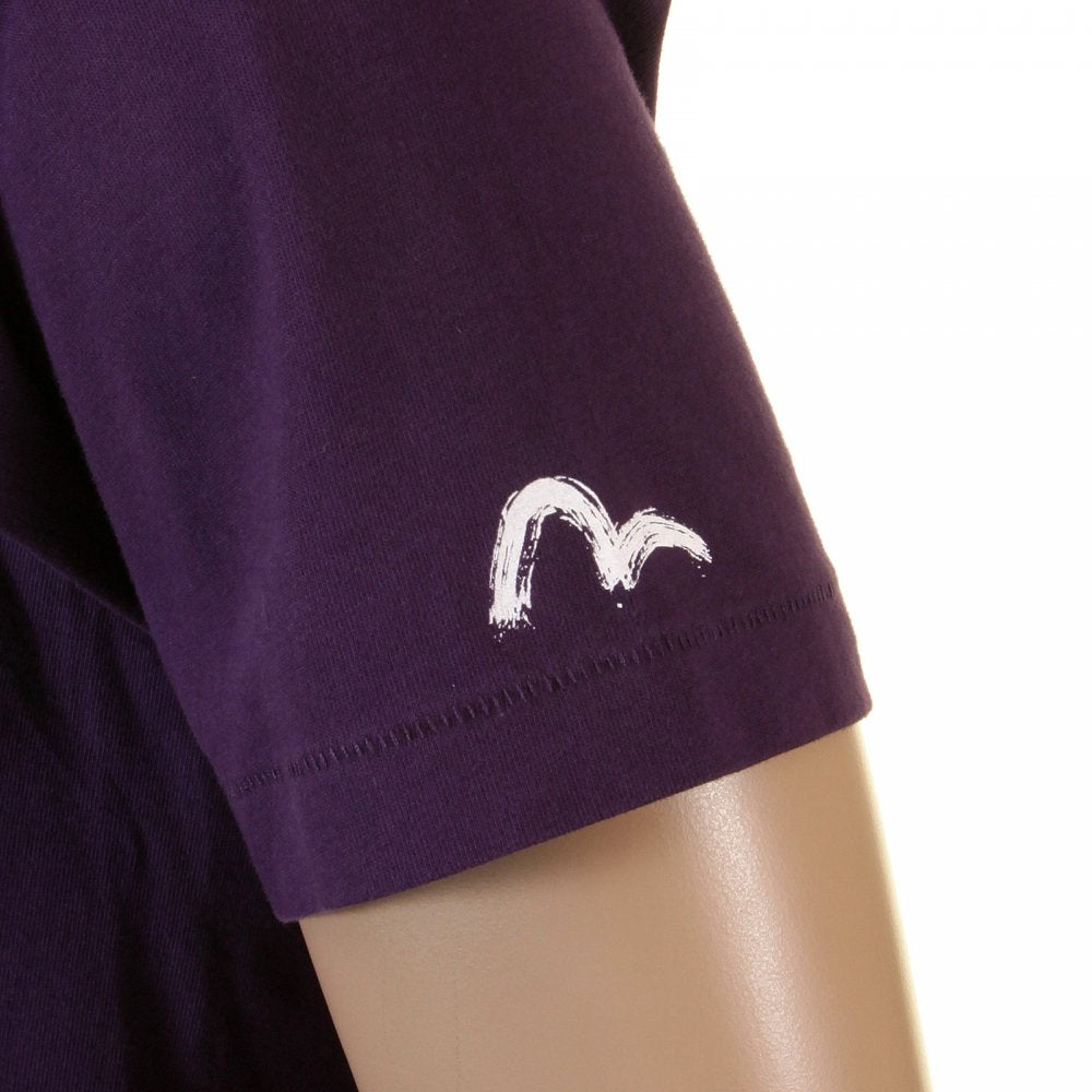 Purple Cotton Crew Neck Osaka Printed T-shirt