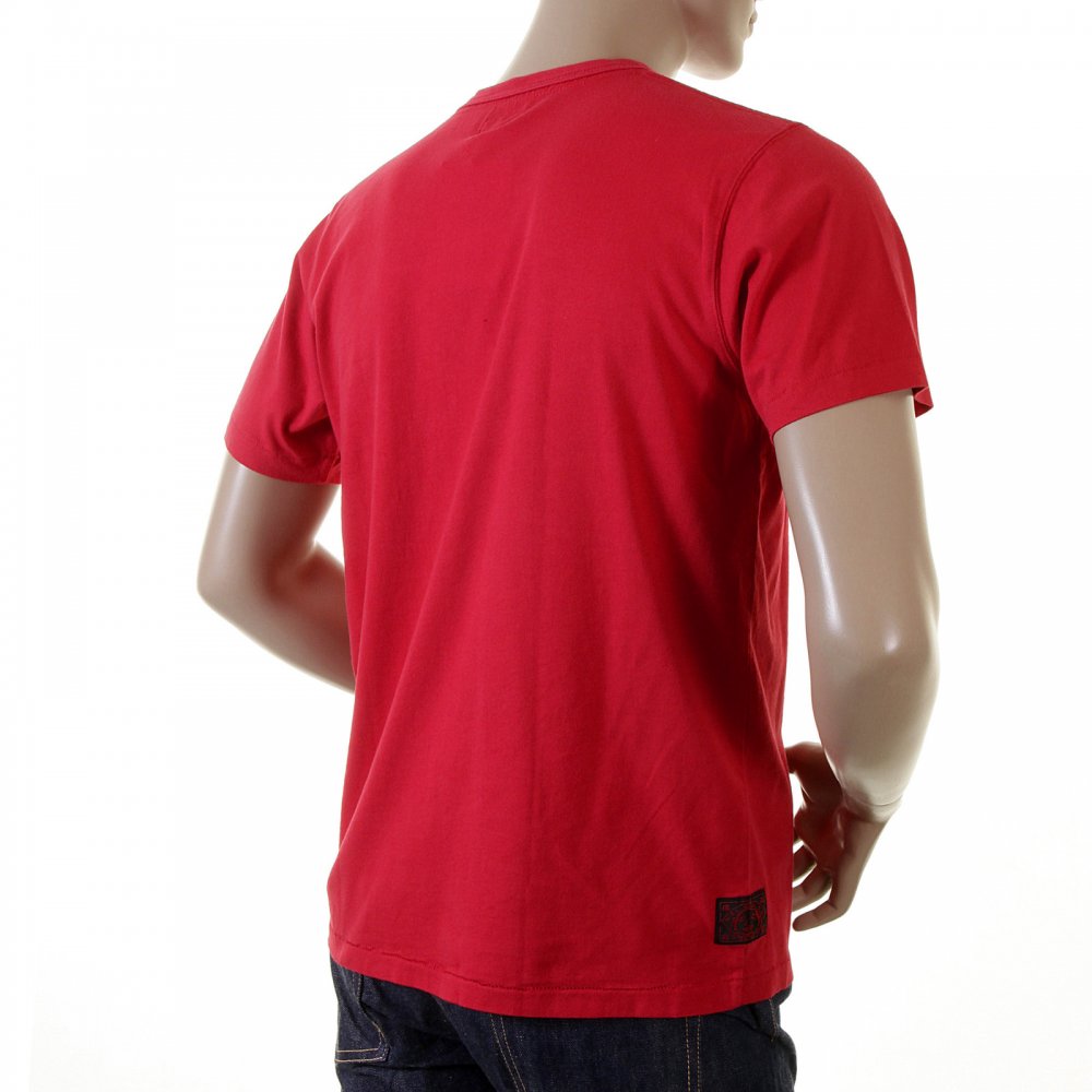 Red Cotton Crew Neck T-Shirt