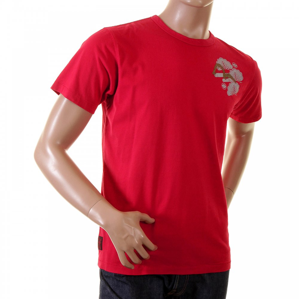 Red Cotton Crew Neck T-Shirt