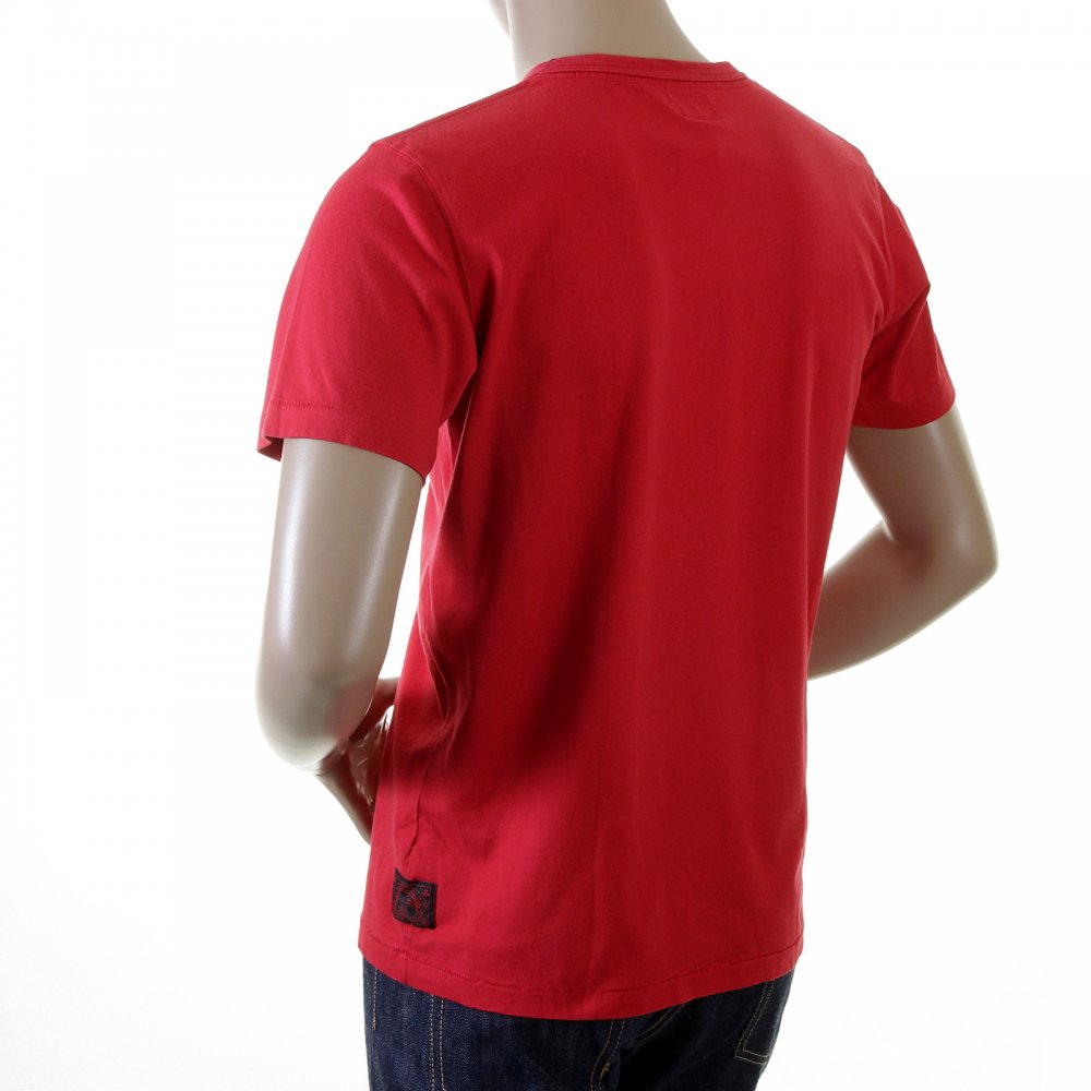 Red Cotton Crew Neck T-Shirt
