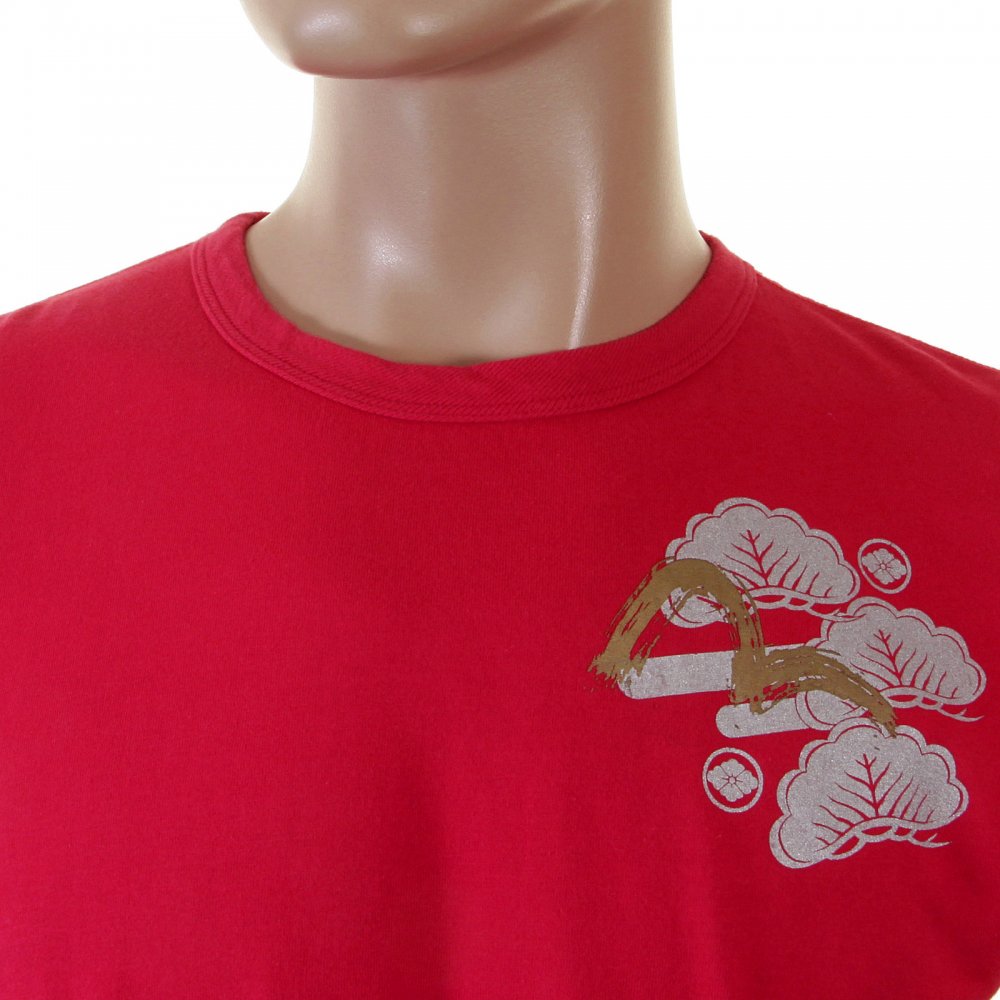 Red Cotton Crew Neck T-Shirt