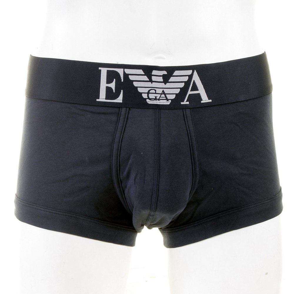 Marine Navy Stretch Cotton Trunk self Waistband