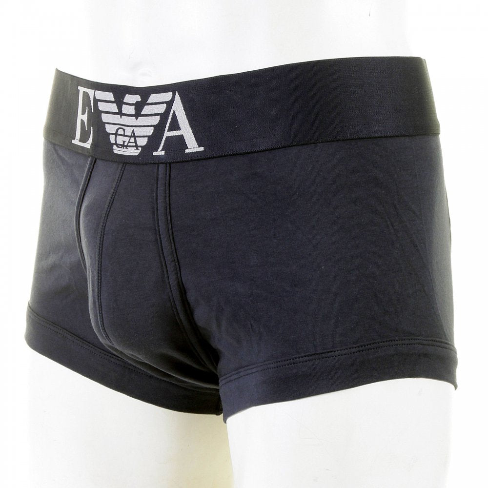 Marine Navy Stretch Cotton Trunk self Waistband