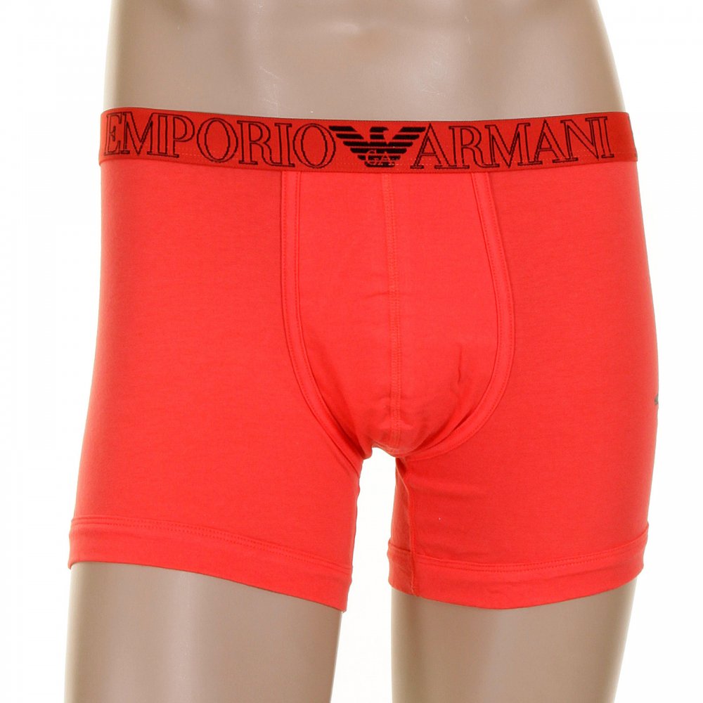 Red Stretch Cotton Boxer Brief