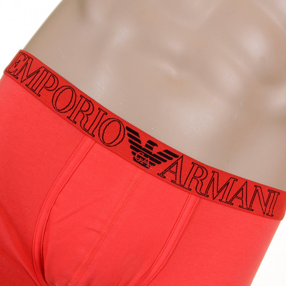 Red Stretch Cotton Boxer Brief