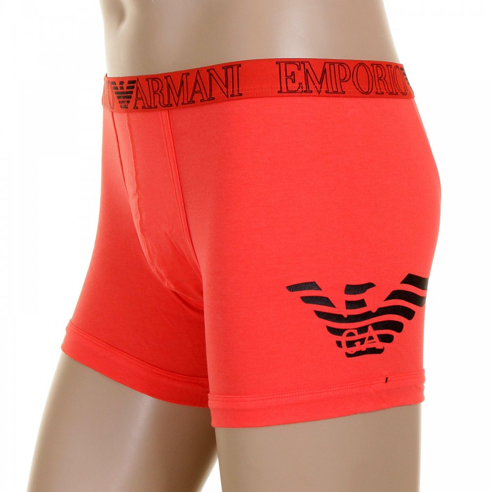 Red Stretch Cotton Boxer Brief
