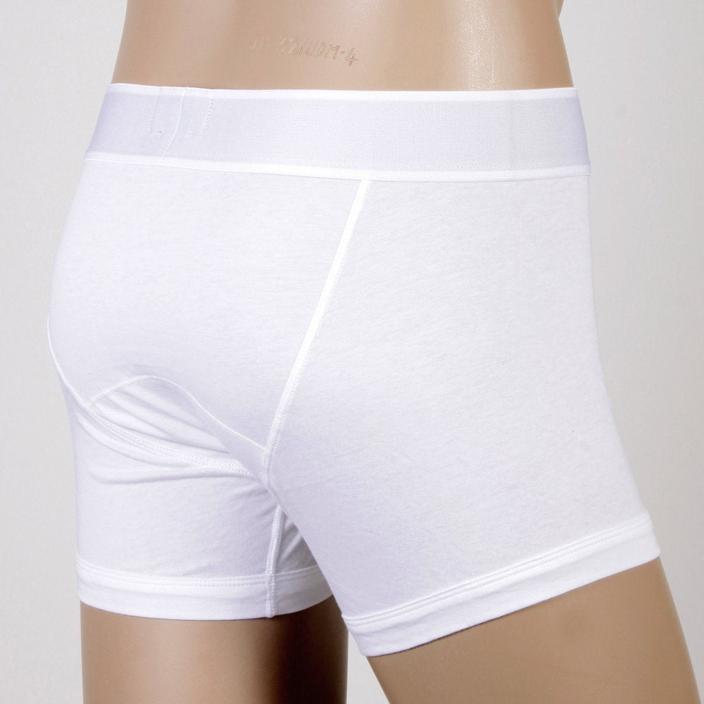 White Stretch Cotton Boxer Brief