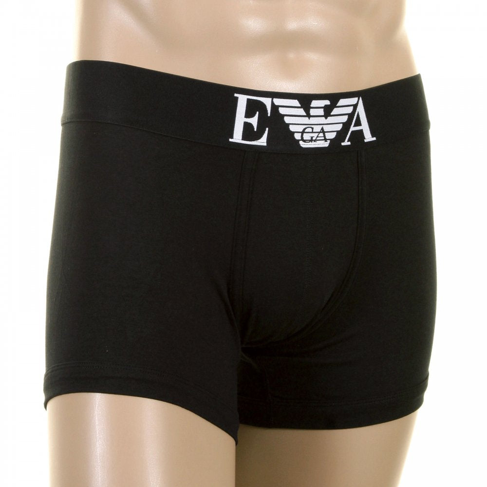 Black Stretch Cotton Boxer Brief
