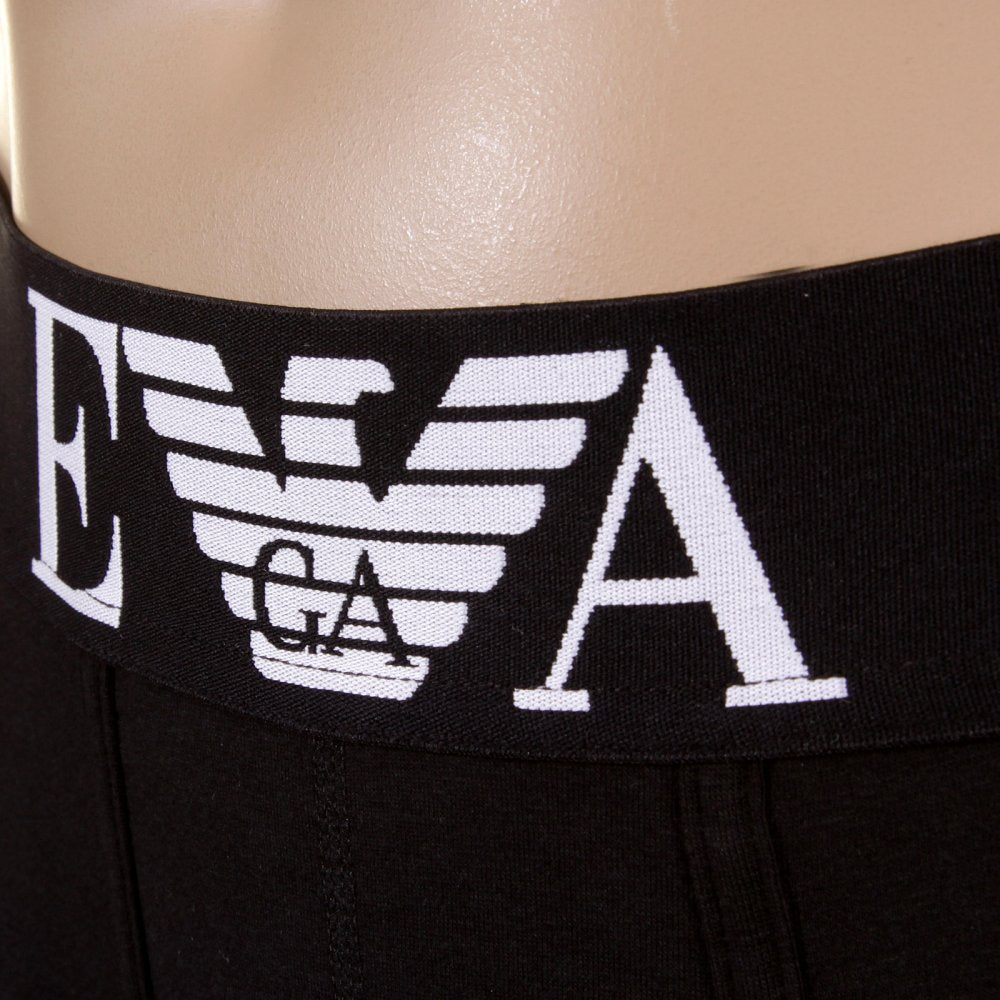Black Stretch Cotton Boxer Brief