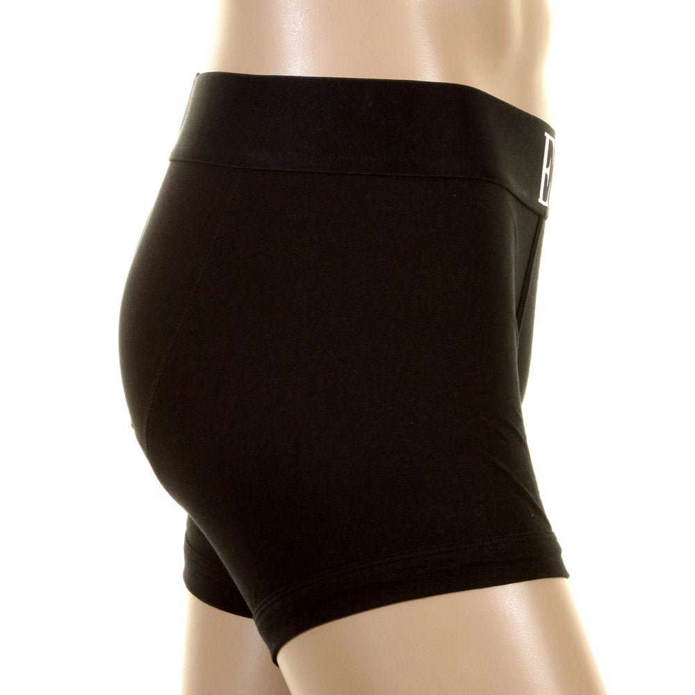 Black Stretch Cotton Boxer Brief