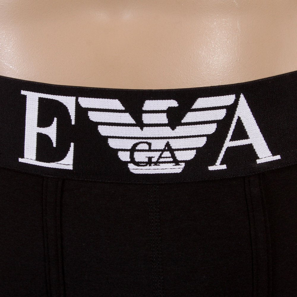 Black Stretch Cotton Boxer Brief