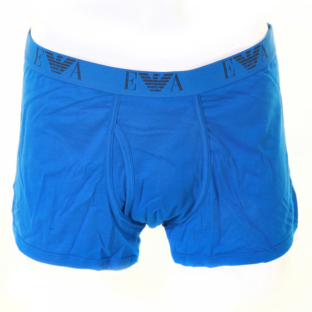 Three Pack Cotton Trunks with Logo Waistband