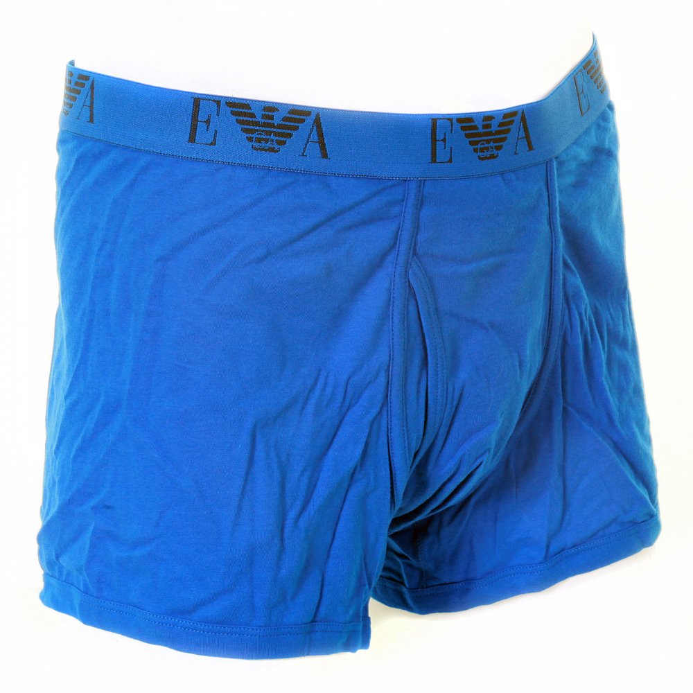 Three Pack Cotton Trunks with Logo Waistband
