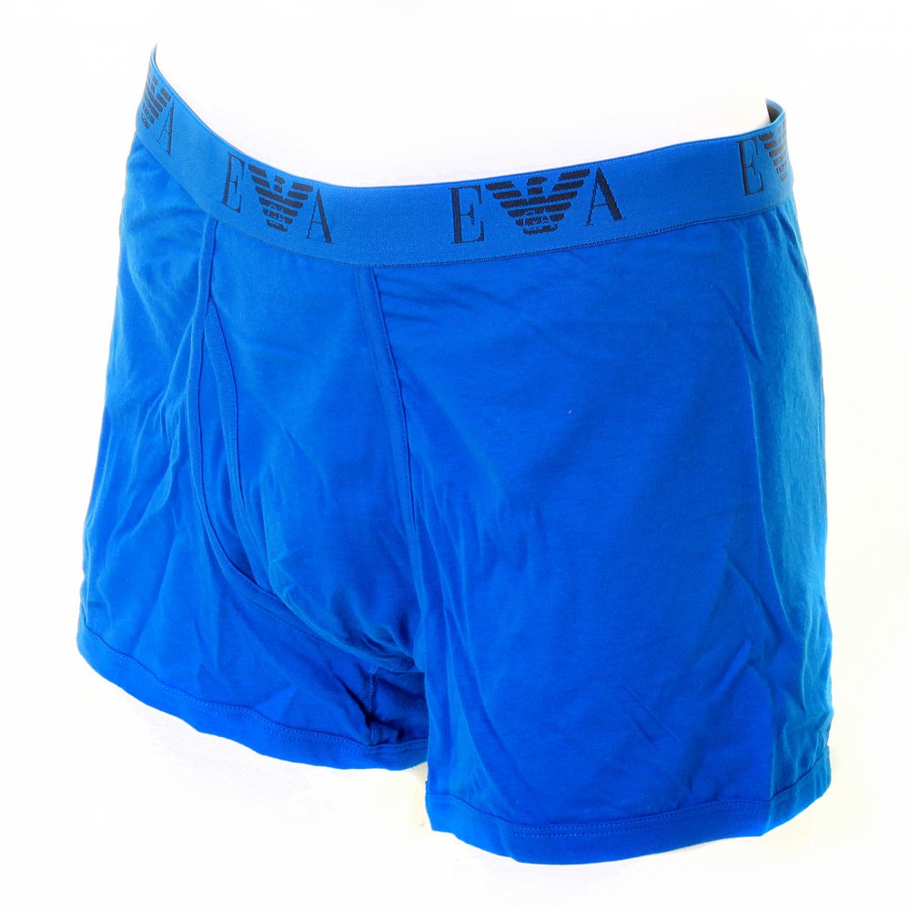 Three Pack Cotton Trunks with Logo Waistband