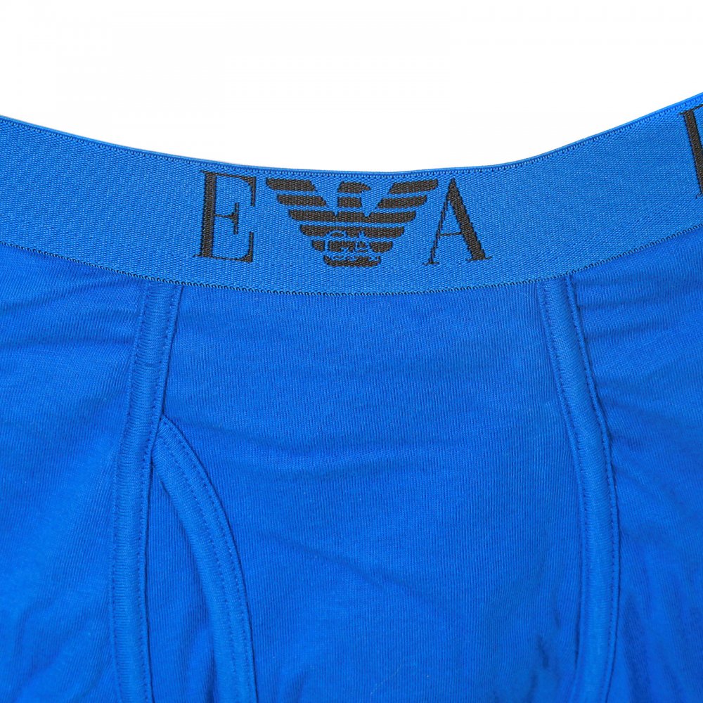 Three Pack Cotton Trunks with Logo Waistband