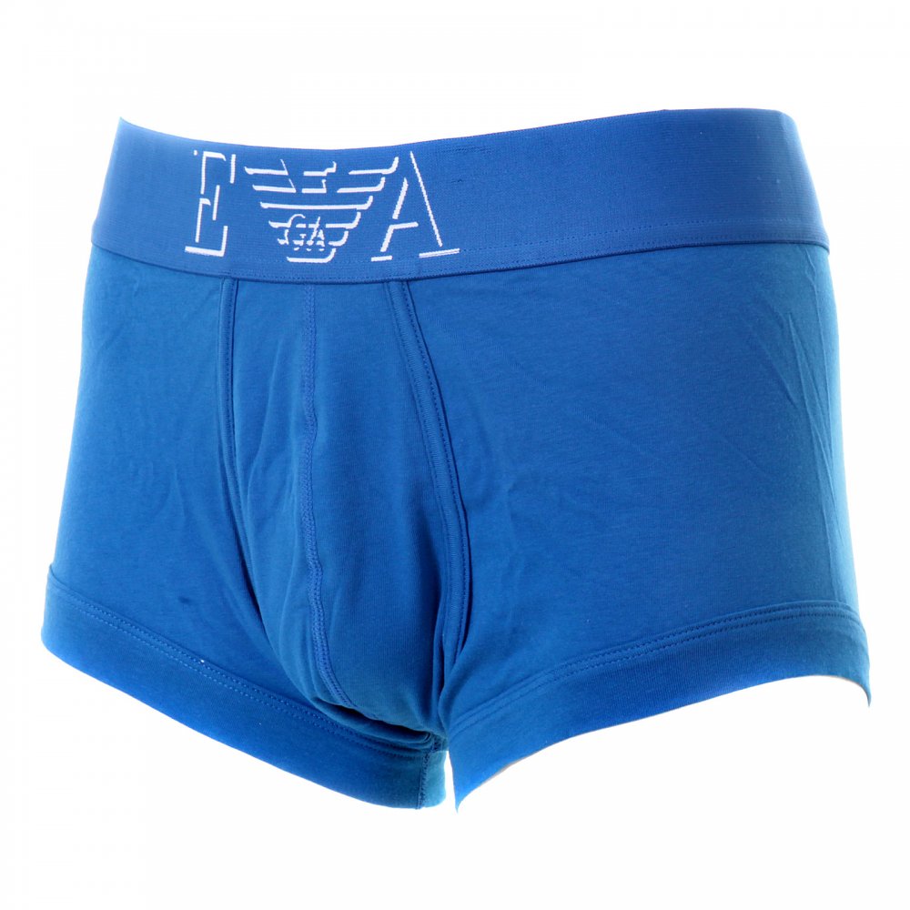 Royal Blue Stretch Cotton Trunk With Royal Blue Waistband