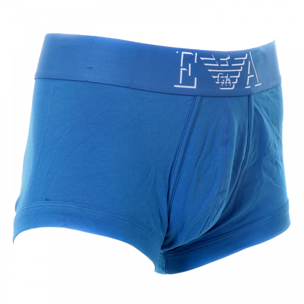 Royal Blue Stretch Cotton Trunk With Royal Blue Waistband